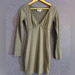 Princess Polly Sage Long Sleeve Dress